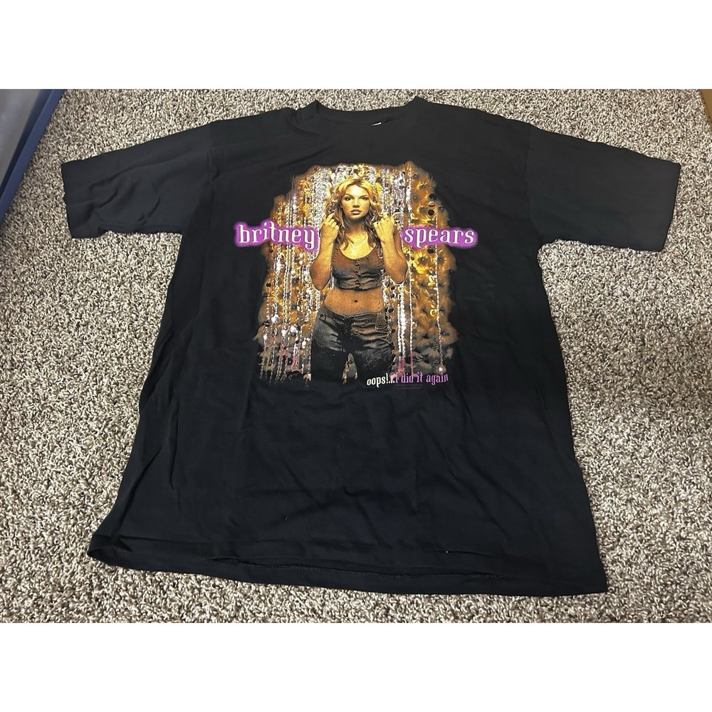 VTG 2000 Britney Spears Oops I Did It Again Tour Shirt Single Stitch L